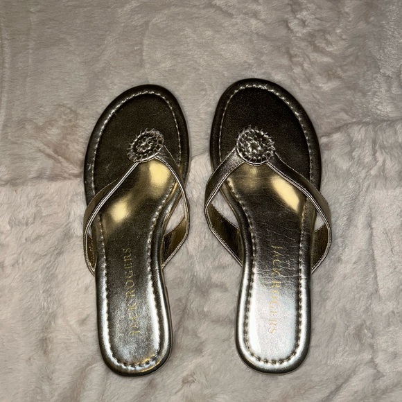 Gold Jack Rogers sandals, size 7.5 - Picture 1 of 1